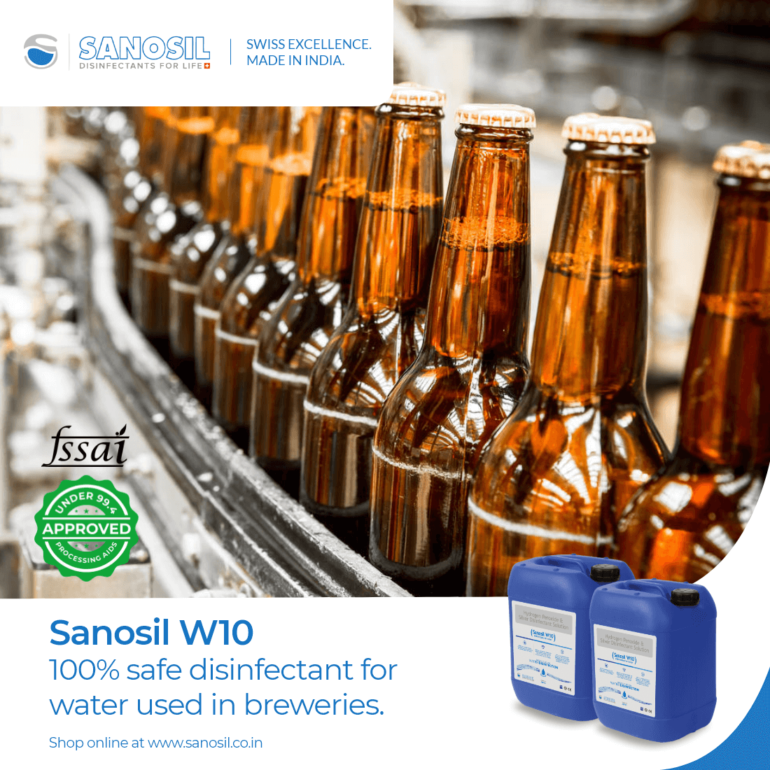 Sanosil W10 for dairy & cheese industry