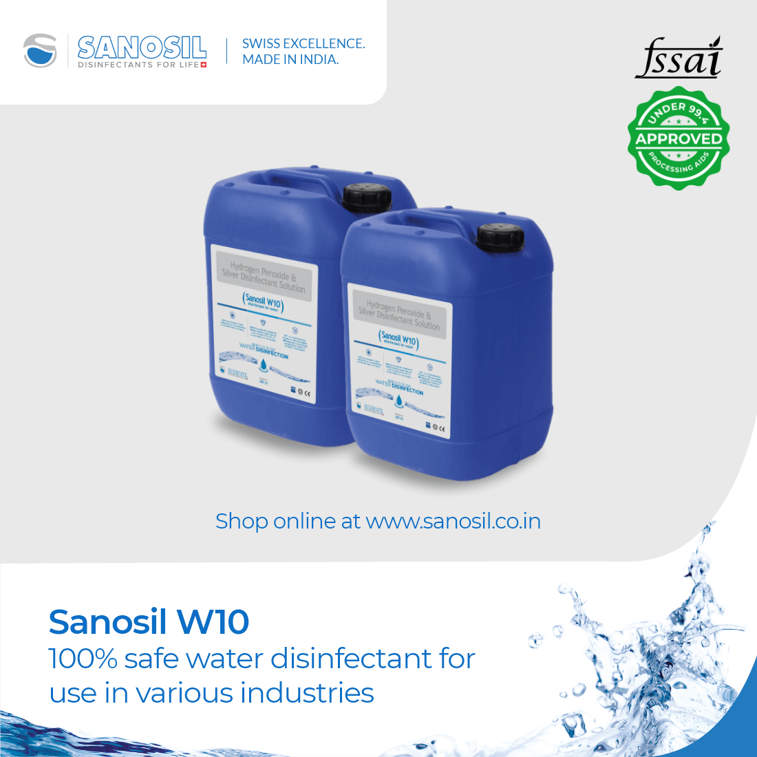Sanosil W10 Disinfectant